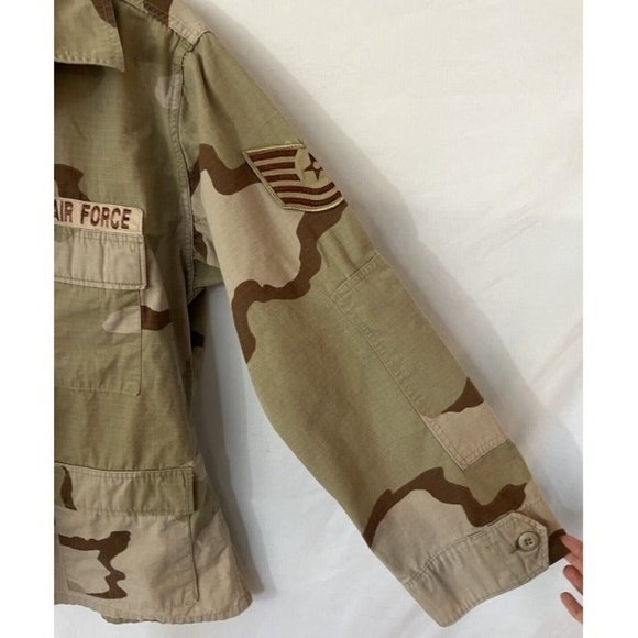 US Air Force Desert Camouflage Jacket/Coat Men’s Size Medium W/Patches USCENTAF - Picture 7 of 12
